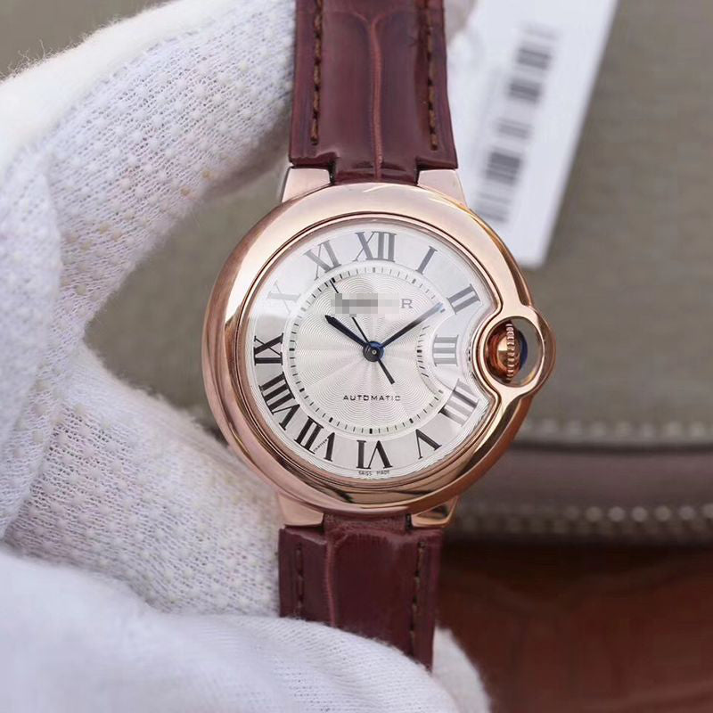 BALLON BLEU DE LADIES 33MM V6 FACTORY 18K ROSE GOLD CASE WHITE DIAL